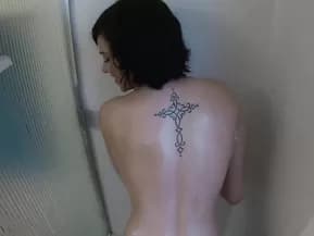 Daughter having shower time with stepdaddy